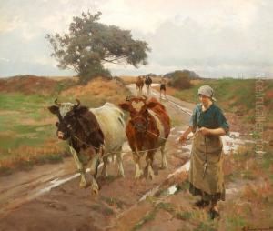 Driving Home The Cows. "koernes Drives Hjem" by Erik Henningsen