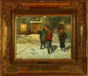 Soliders Are Carrying A Woman Across Snowdrifts