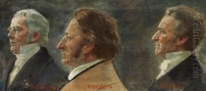Three Scandinavian Scientists. H. C. Orsted, Niels Hansteen And Anders Retzius by Erik Henningsen