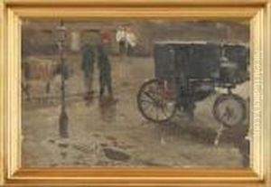 Streetscenery With People And A Coach