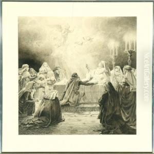 The Death Of Queen Dagmar by Frants Peter Didrik Henningsen