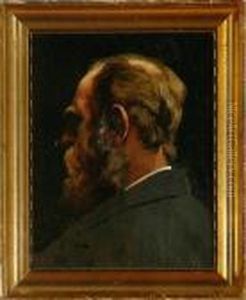 Study Of An Elderly Gentleman. Signed Monogram 79