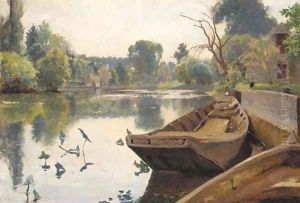 Moret-sur-Loing by Fernand-Anne Piestre Cormon