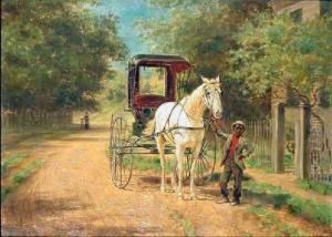The Coach Awaits by Edward Lamson Henry