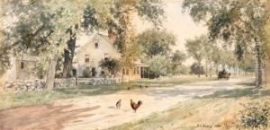 Chickens On A Country Street by Edward Lamson Henry
