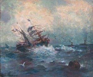 Bateau Pris Dans La Tempete