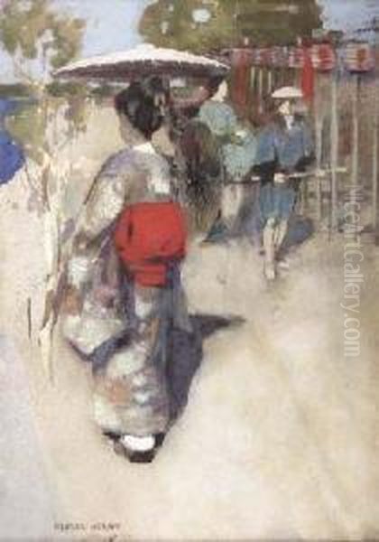 Japanese Lady And Rickshaw - view 1
