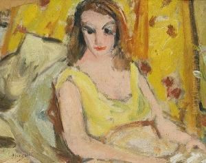 Portrait Of A Lady In A Yellow Dress