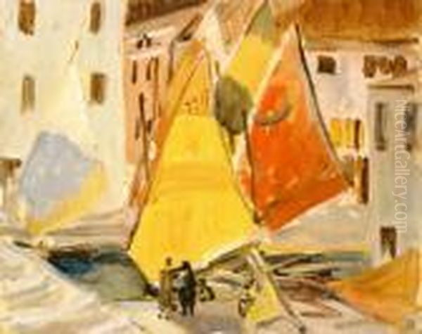 Boats In Harbour, Chioggia - view 1