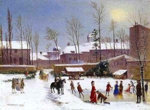 Skating Scene 1876 by Conrad Wise Chapman