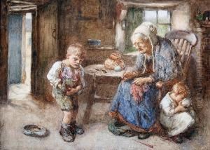 A Grandmother With Two Children