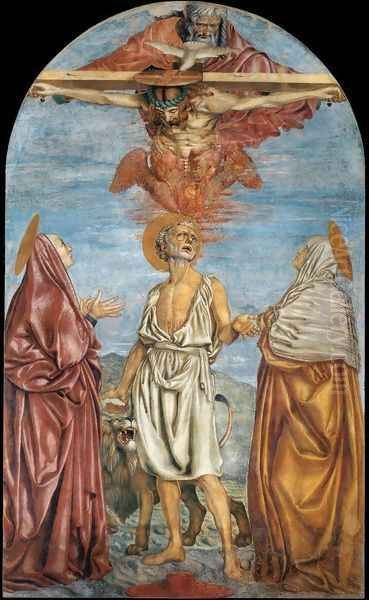 The Holy Trinity St Jerome And Two Saints 1453 - view 1