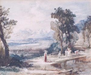 A Loch Scene Withfigures A Loch Scene Withfigures