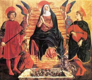Our Lady Of The Assumption With Saints Miniato And Julian by Andrea Del Castagno