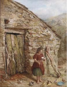 Feeding The Chicks by Frederick Henry Henshaw