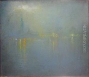 'nocturne', Pastel On Green Paper Laid On Board, 62.5cmx 72m, Framed by Glenn Cooper Henshaw