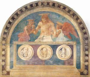 Christ In The Sepulchre With Two Angels2 by Andrea Del Castagno