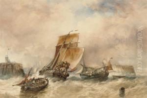 Running Into Calais On The Tide by Alfred Herbert