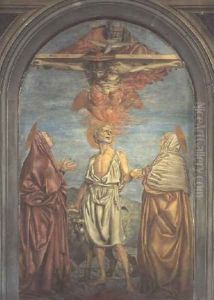 Holy Trinity with St. Jerome by Andrea Del Castagno