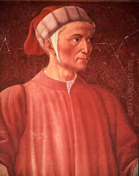 Dante Alighieri (1265-1321) detail of his bust, from the Villa Carducci series of famous men and women, c.1450 - view 1