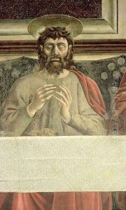 The Last Supper, detail of St. James the Greater, 1447 by Andrea Del Castagno