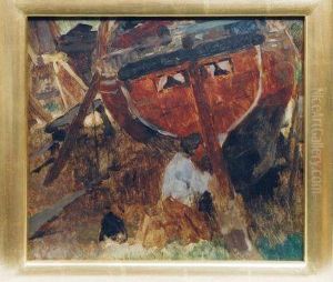 Mann Beim Kalfatern by Thomas Ludwig Herbst