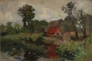 Bauernhaus Am Wasser. by Thomas Ludwig Herbst
