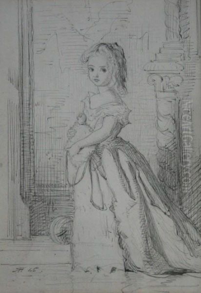 Portrait Study Of A Young Girl - view 1