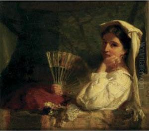 A Balcony At Carnival Time, Rome by Robert Herdman