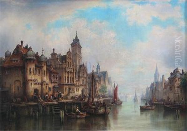 A View Of A Harbour In The Hague - view 1