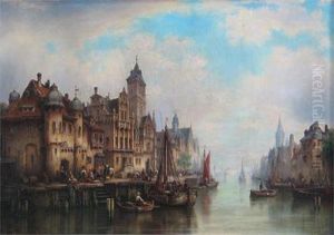 A View Of A Harbour In The Hague