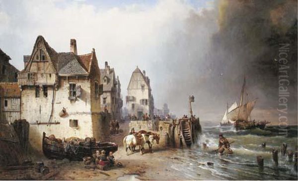 Activities In A Fishing-village - view 1