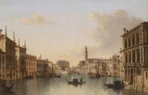 Kanal In Venedig. by Ludwig Herrmann
