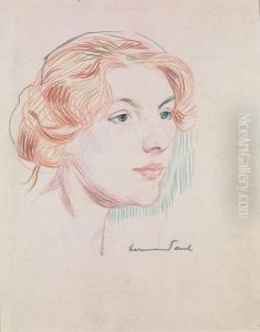 Portrait De Femme En Buste by Rene Georges Hermann-Paul