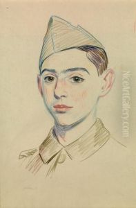 Portrait De Soldat by Rene Georges Hermann-Paul