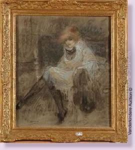 La Jeune Fille Au Masque Noir by Charles Hermans