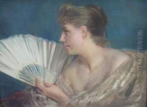 Femme A L'eventail by Charles Hermans