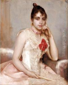 Young Girl In A Pink Dress