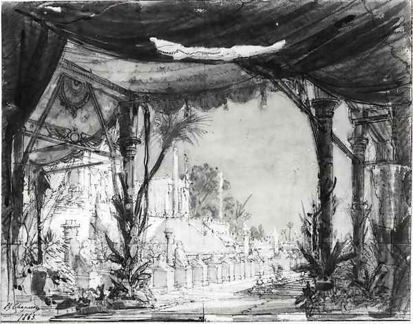 Stage set for 'Les Troyens', 1863 - view 1