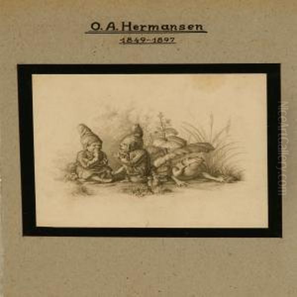Three Scenes With Elfs, Animals And A Battle Scene - view 1