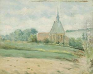 Sloping Landscape With Bell Tower