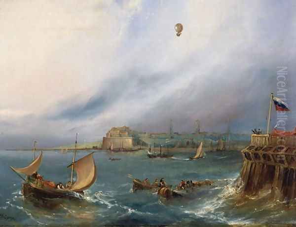 The First Balloon Crossing of the English Channel, 7th January 1785, c.1840 - view 1