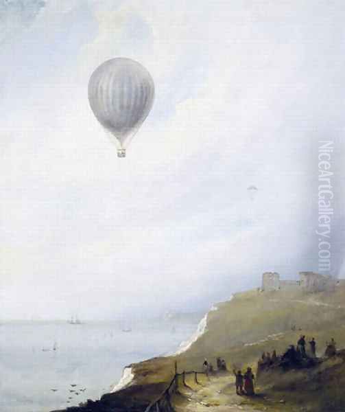 Balloon Over Cliffs, Dover, 1840 - view 1