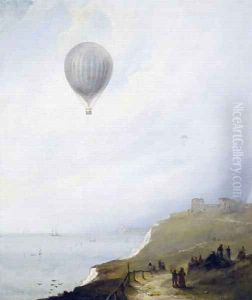 Balloon Over Cliffs, Dover, 1840 by E.W. Cocks
