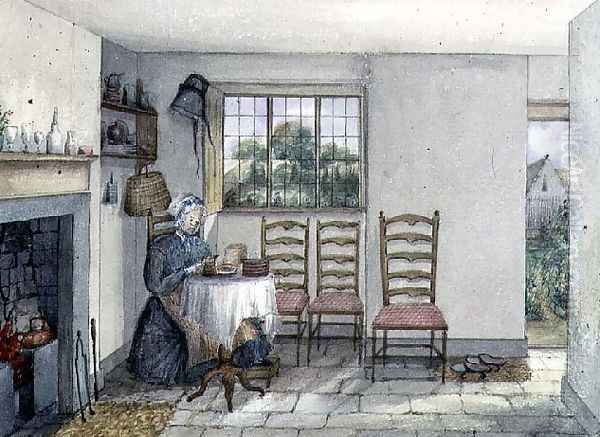 Mrs Hancock's Cottage, One of the Alms Houses at Anyhoe, 1846 - view 1