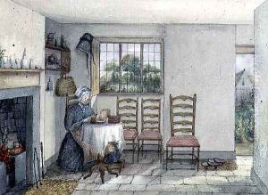 Mrs Hancock's Cottage, One of the Alms Houses at Anyhoe, 1846 by Lili Cartwright