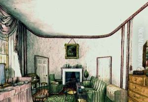 The Pink Room at Aynhoe, 1846 by Lili Cartwright