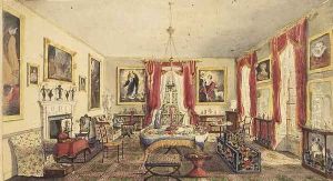 The Drawing Room at Aynhoe, 1845 by Lili Cartwright