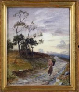 A Hill Road, Evening, Glen... by James Heron
