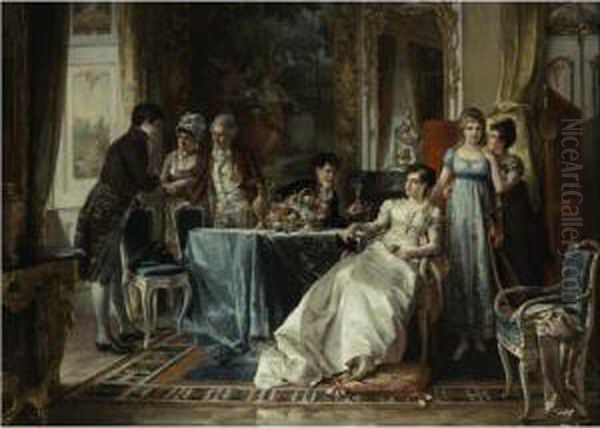 The Suitor Meets Her Family by Carl Herpfer